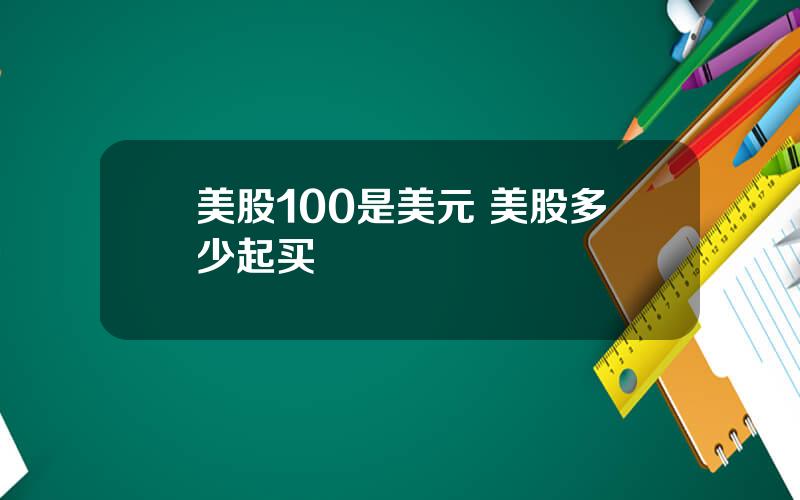 美股100是美元 美股多少起买